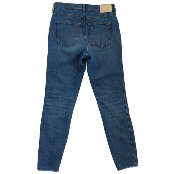 Everlane The Vintage Skinny Jean Size 26 Ankle Medium Wash Blue Button Fly - Picture 10 of 10